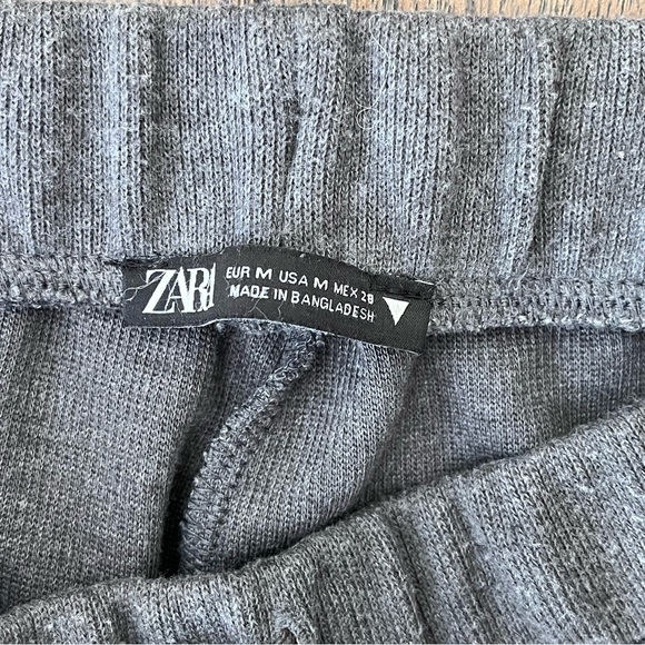 Zara Grey Wide Leg Sweatpants Womens Medium - Picture 2 of 6